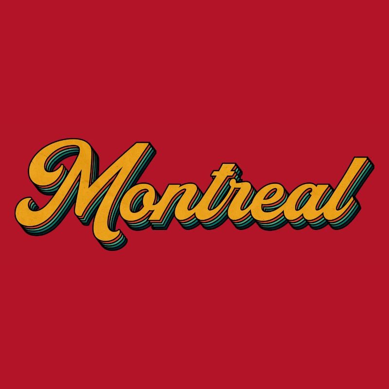 Montreal Retro Script Multicolor Shadow