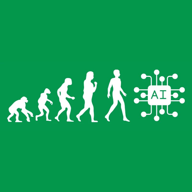 T Shirt evolution AI Artificial Intelligence fun