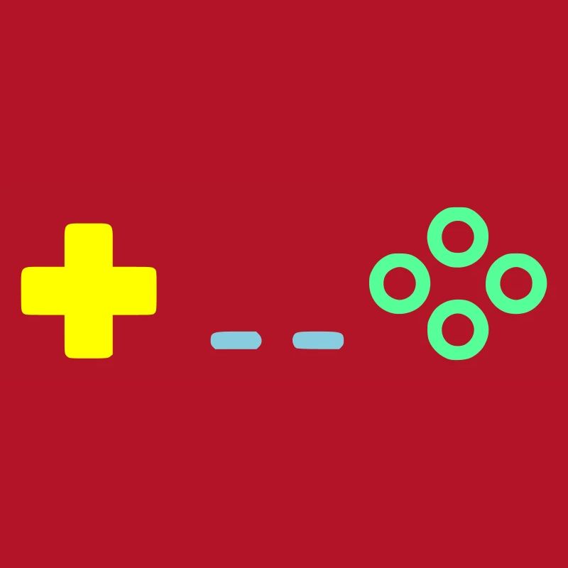 Gaming Controller Buttons Retro Vector