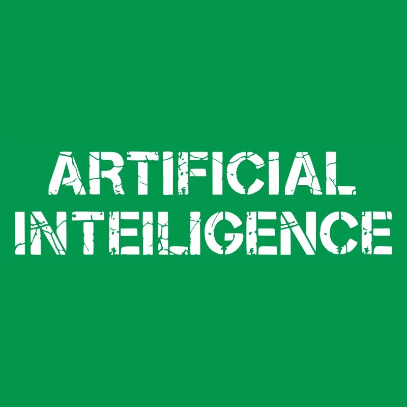 Artificial Intelligence Text Grunge Vector