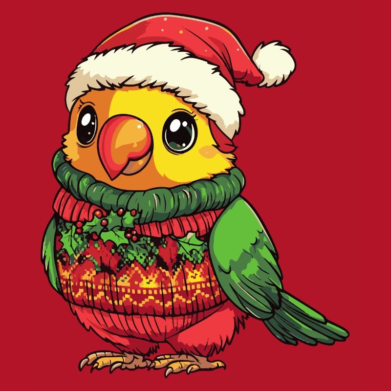 Bande dessinée de Noël perroquet