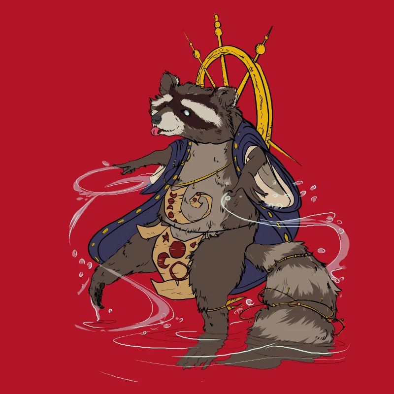 Waschbär Zauberer
