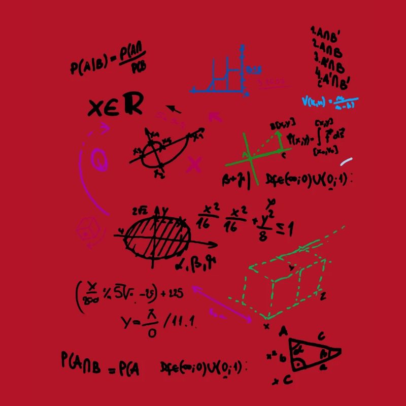 Math Complex Mathematical blackboard with formulas