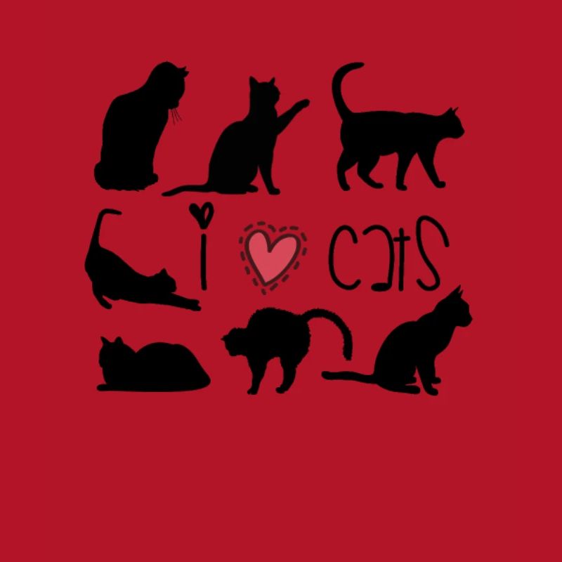 J'aime les chats, les chatons, l'idée de cadeau de conception de chat