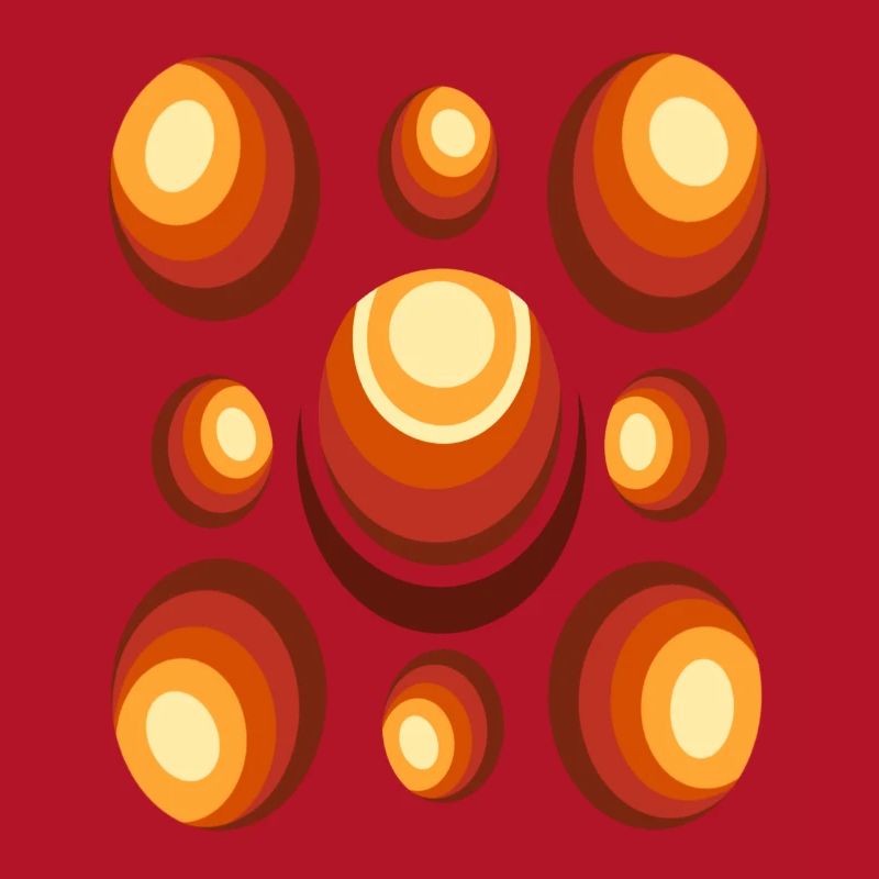 70s Wallpaper Pattern Retro Circle Pattern