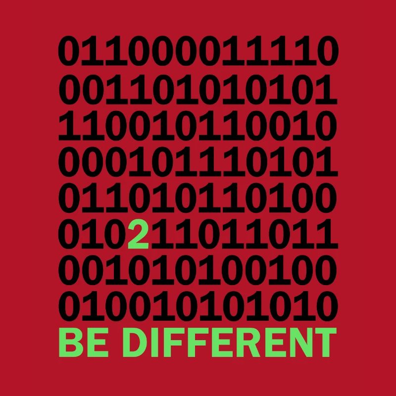 Be Different Binary Code Nerd Gift