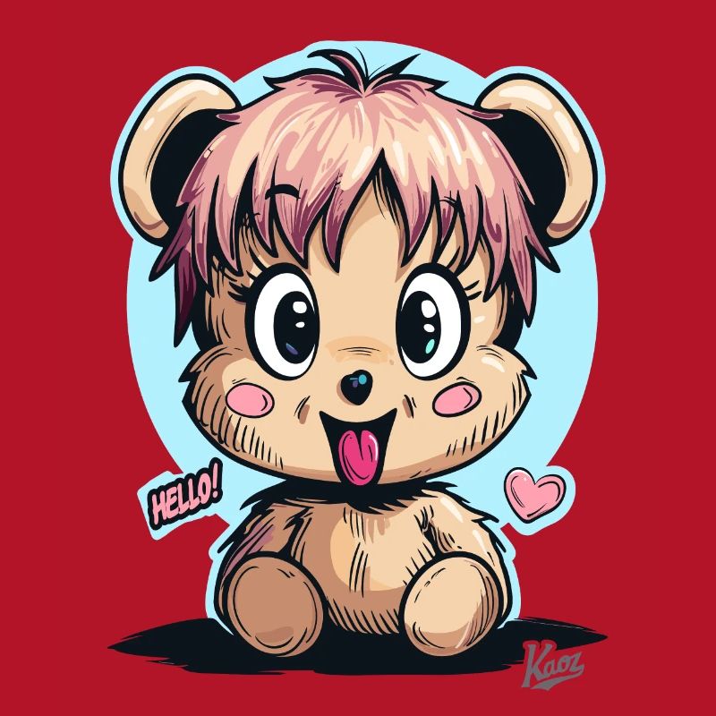Cute and Funny Cuddly Bear: Hello