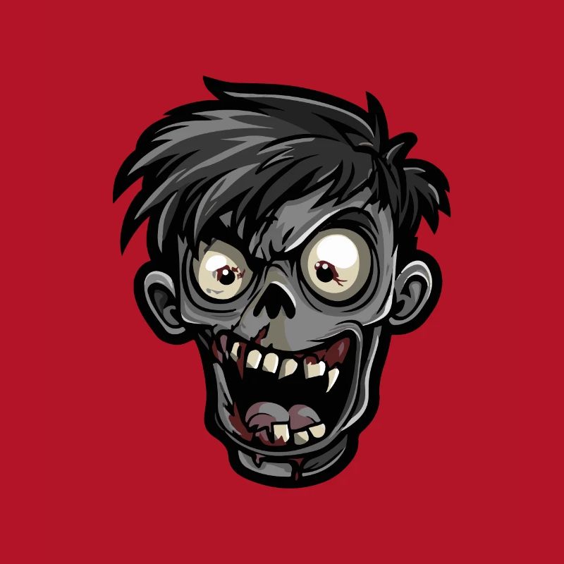 Zombie Halloween Comic Head