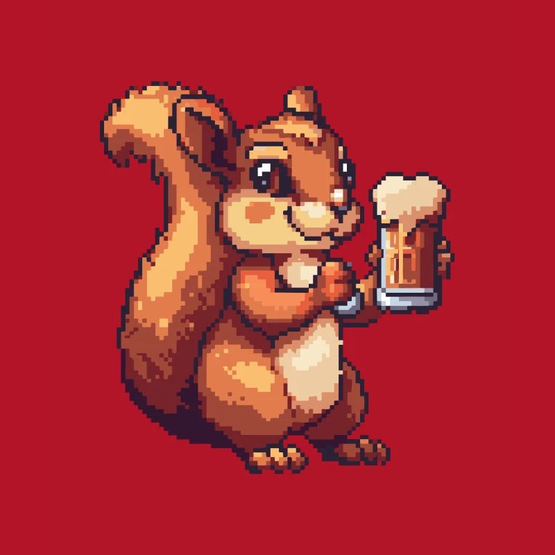 Squirrel Beer Pixel