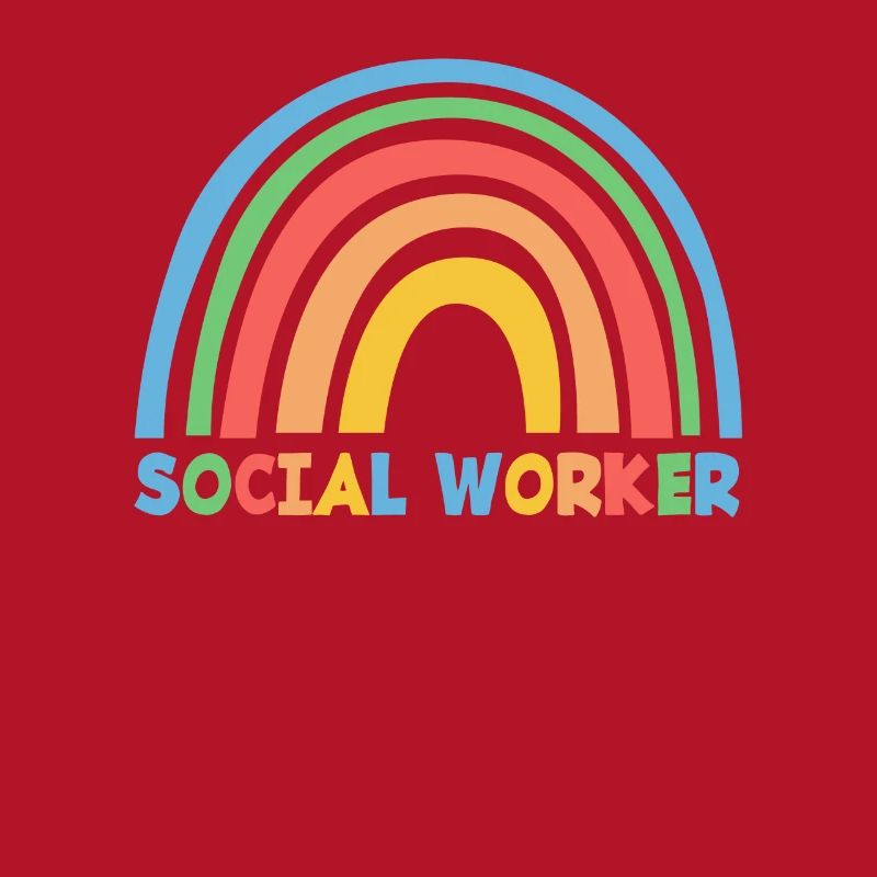 Social Work Rainbow Text