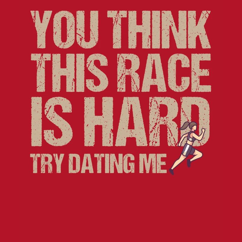 Marathon Course Difficile Essayez de Sortir avec moi Course à pied