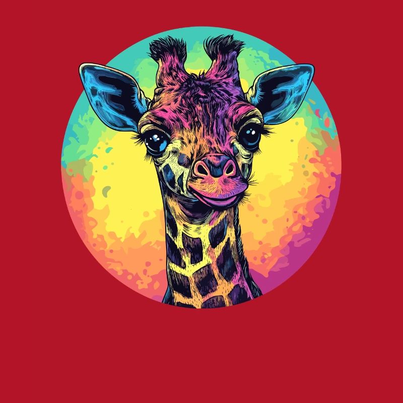 Colorful Giraffe with Gradient
