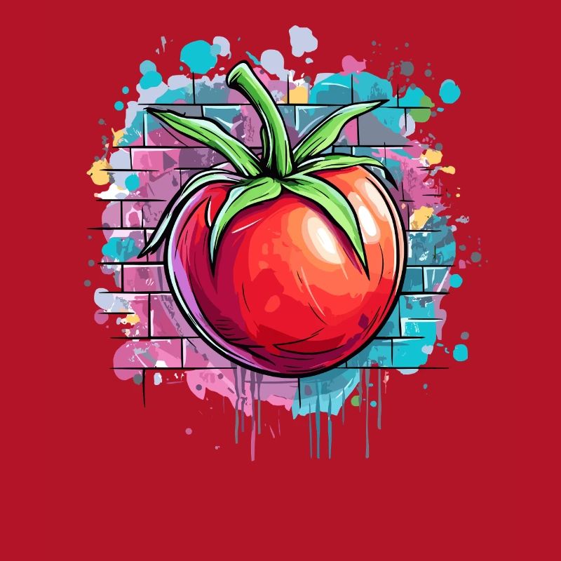 Graffiti tomate sur le mur