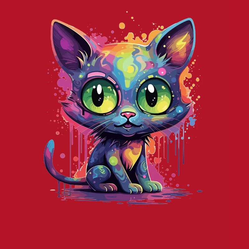 Bunte Neon Katze