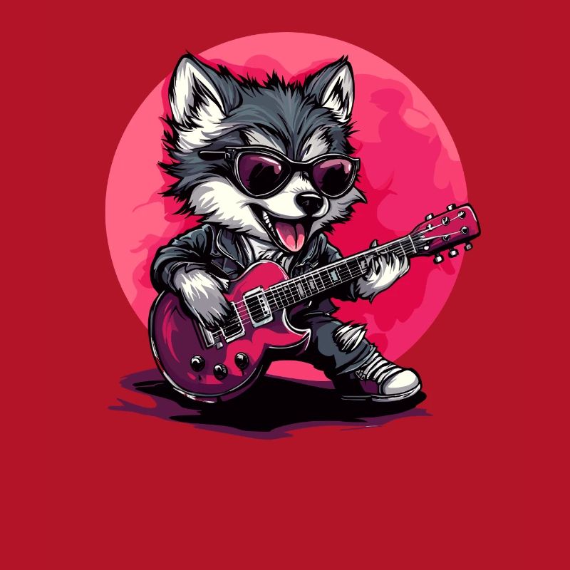Guitar-Playing Wolf