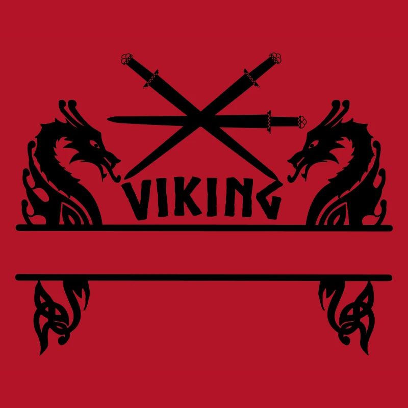 Wikinger Drei Schwerter Zwei Drachen Wikinger