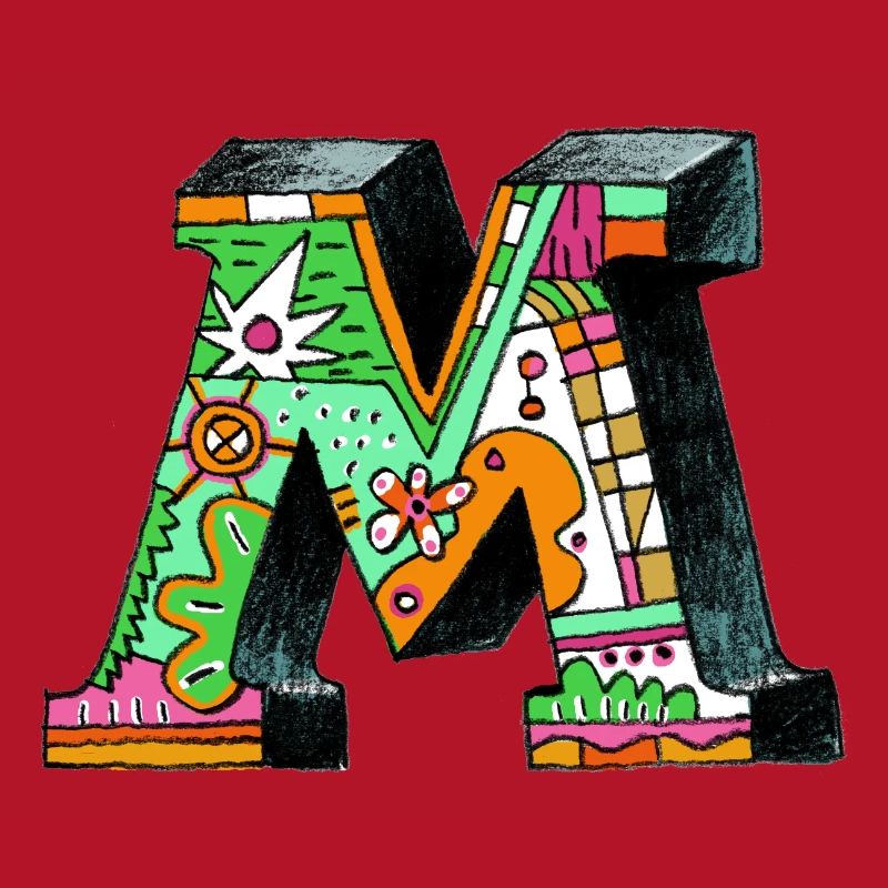 M Farbexplosion Doodle-Kunst