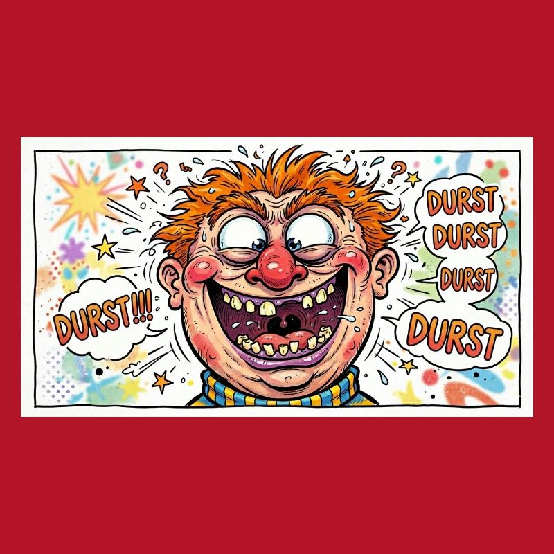Durst-Karikatur Comicgesicht