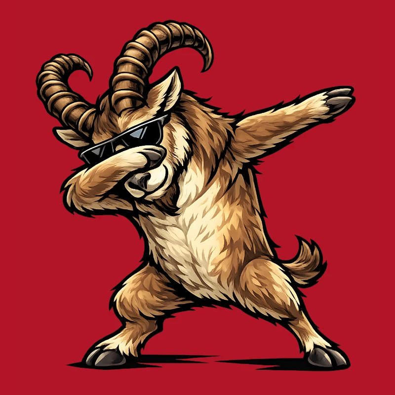 Dabbing Steinbock