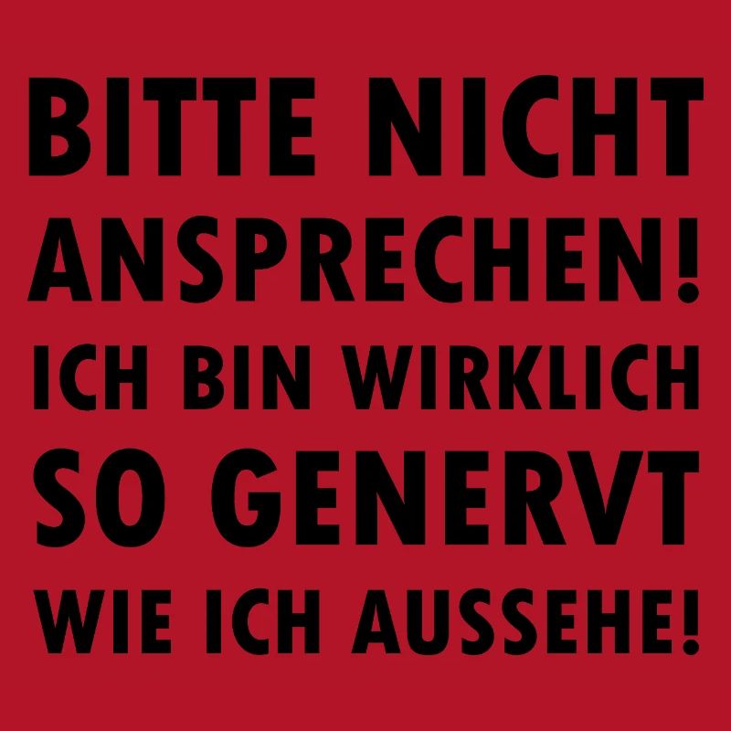 Bitte nicht ansprechen ich bin genervt Spruch