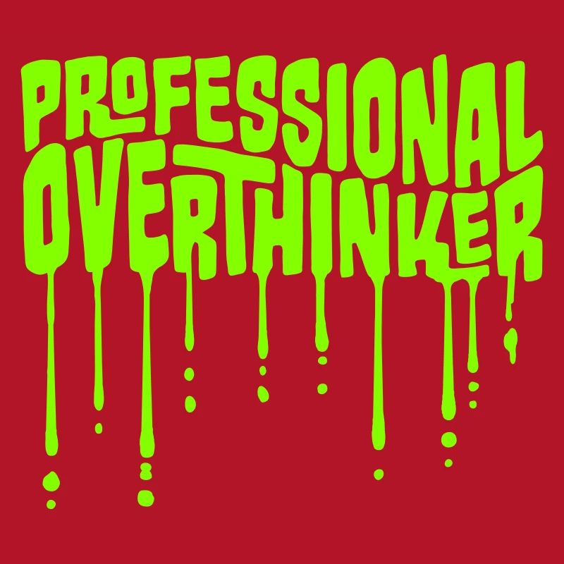 Professional Overthinker Funny Brooding Anxiety Logo