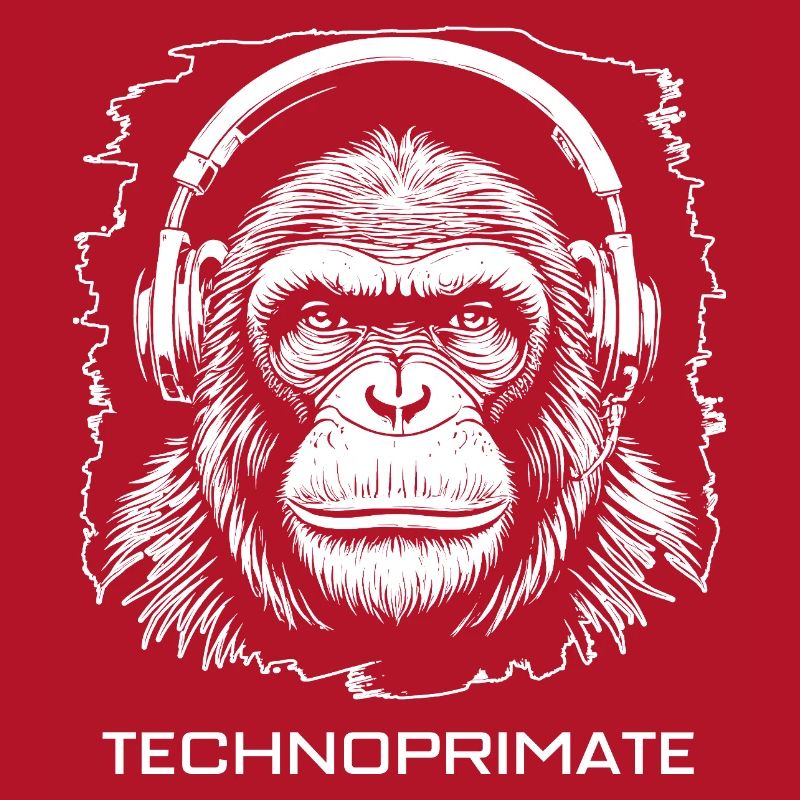 Techno Primate Casque Ape Art #6 Blanc