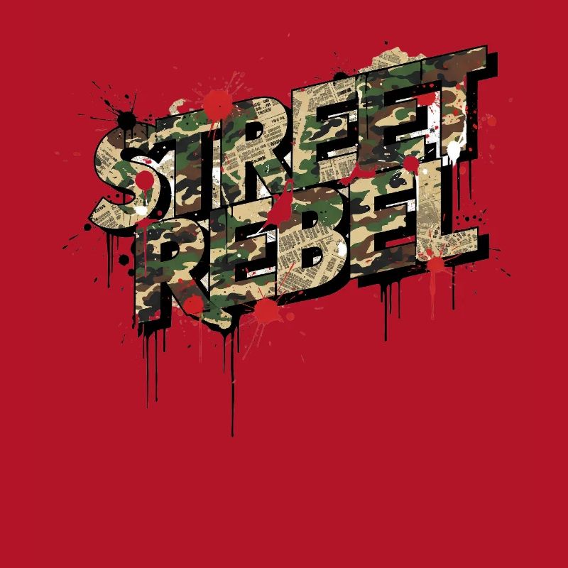 Déclaration de graffiti de camouflage de rebelle de rue