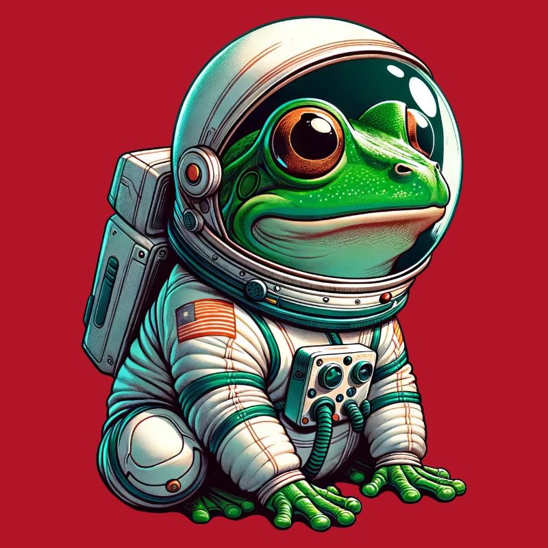 Grenouille astronaute dans l’espace