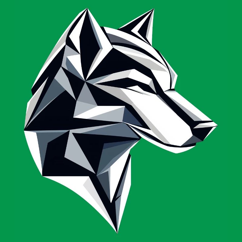 Conception de logo Wolf I Low Poly Art