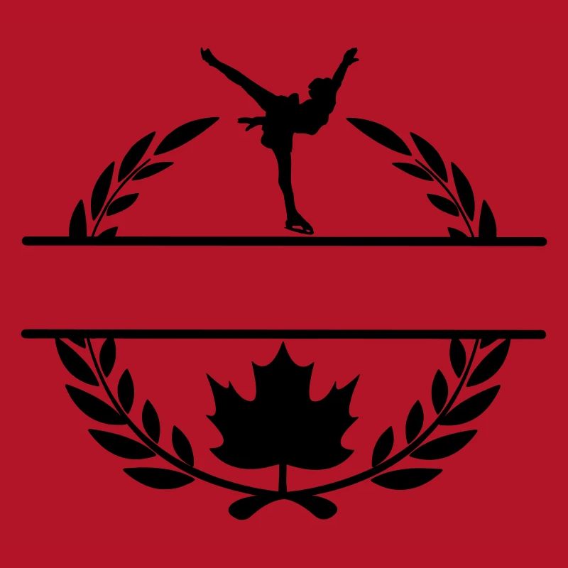 Canada maple leaf figure skating laurel wreath
