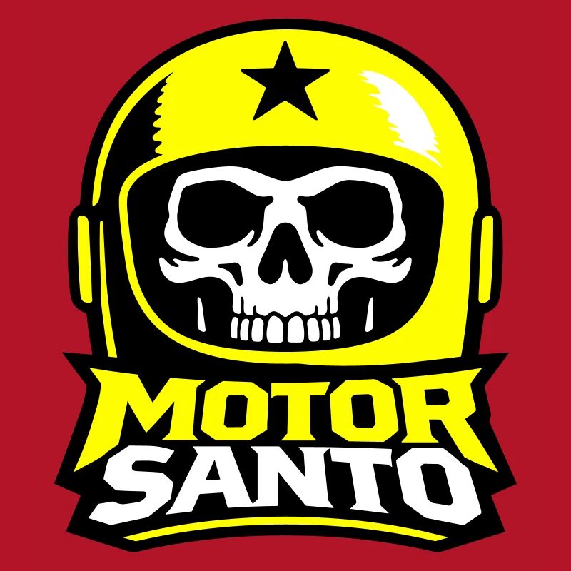 Motor Santo Skull Logo