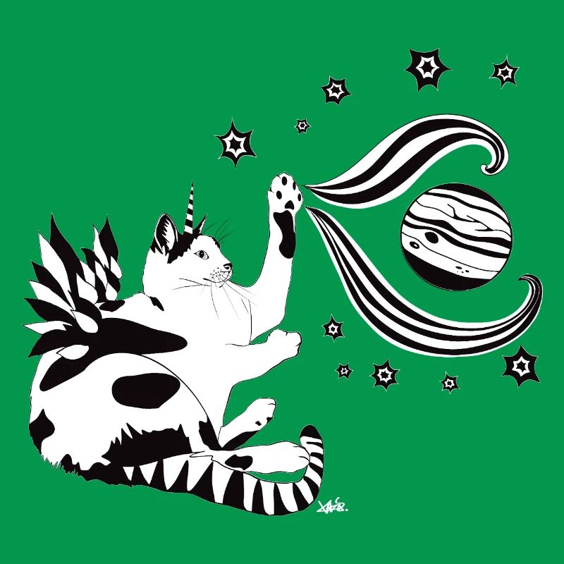 Chat de l’espace dans la danse des planètes