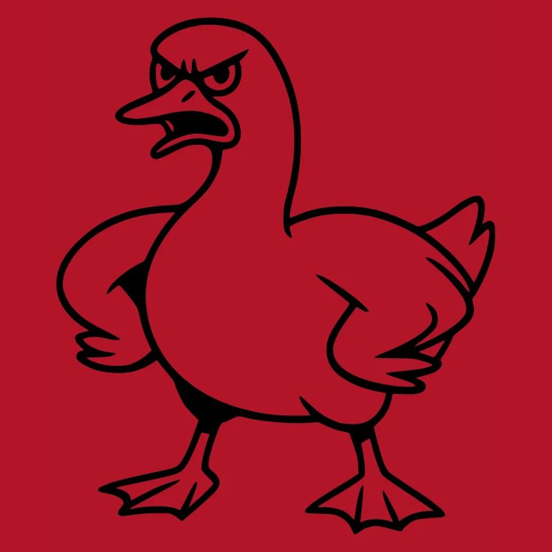 Angry goose
