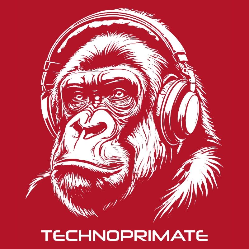 Techno Primate Kopfhörer Ape Art #3 Weiß