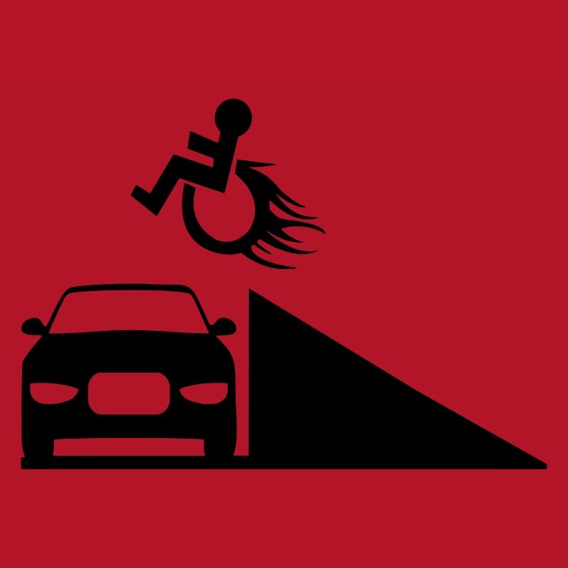 Rollstuhlfahrer springt über eine Rampe #