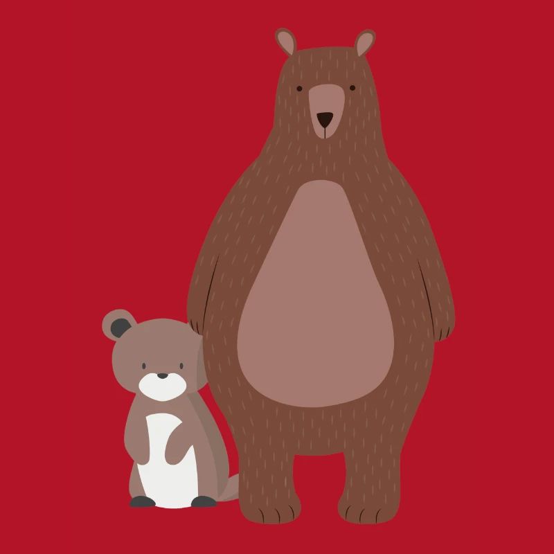 Mama Bär oder Papa Bär mit Babybär Bärchen