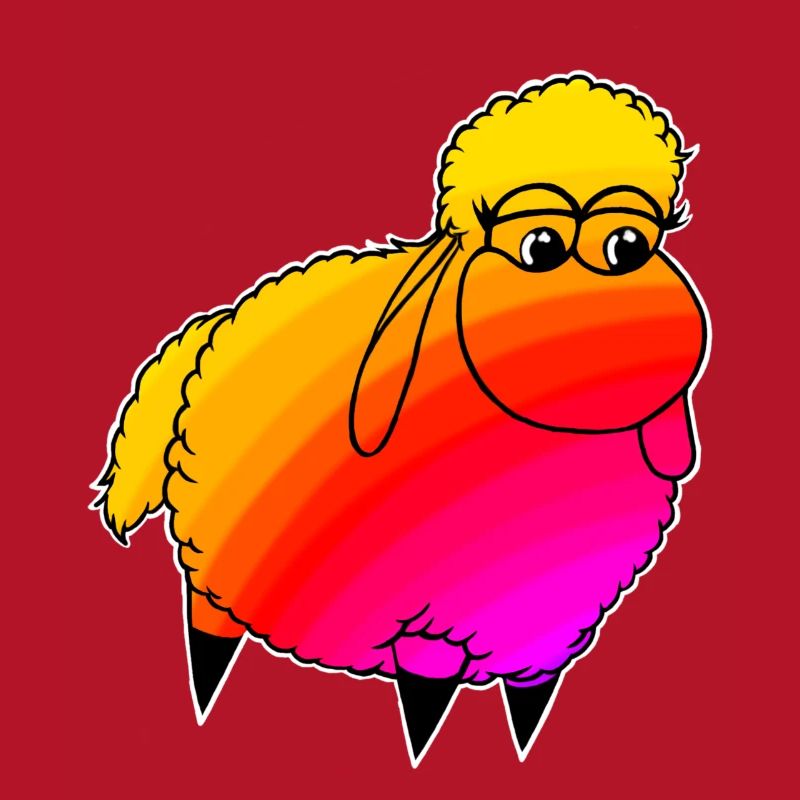 Wolly Sheepling Rainbow Retro wave Gaming