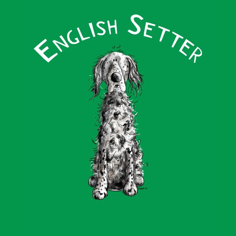 Drolliger Englischer Setter I Hunde Comic Geschenk