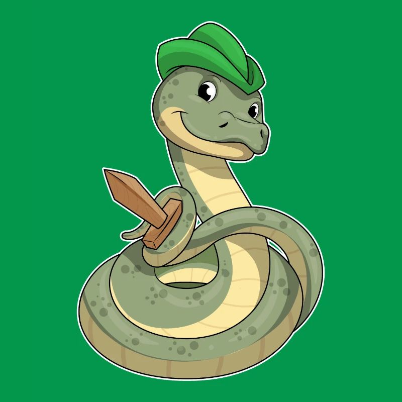 Serpent avec épée