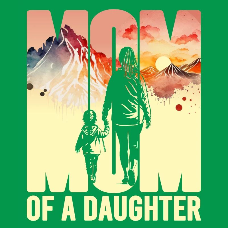 Mutter mit einer Tochter Muttertag Berge Mama Kind