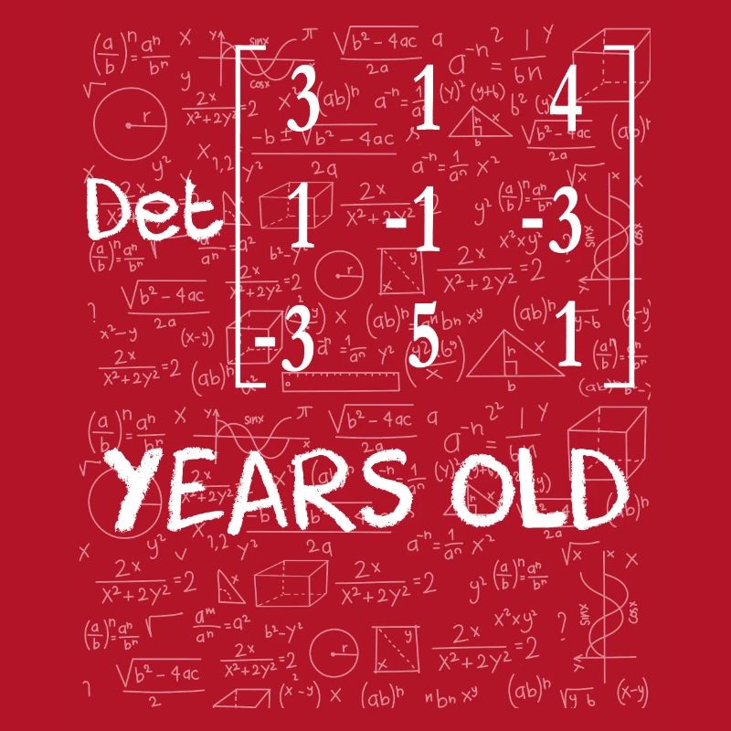 58th birthday 58 years matrix determinant