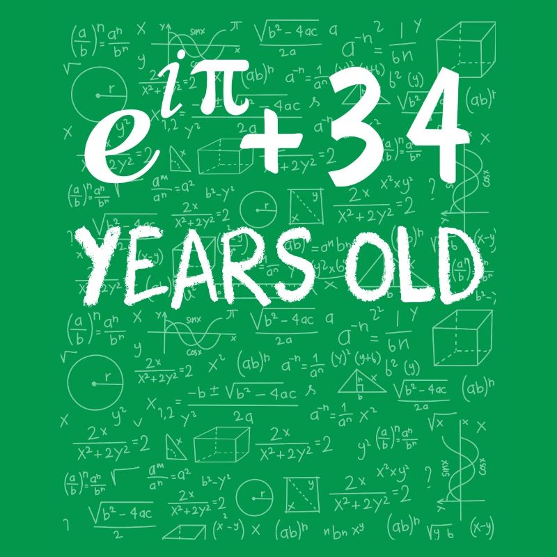 33rd birthday 33 years old Euler Identity gift