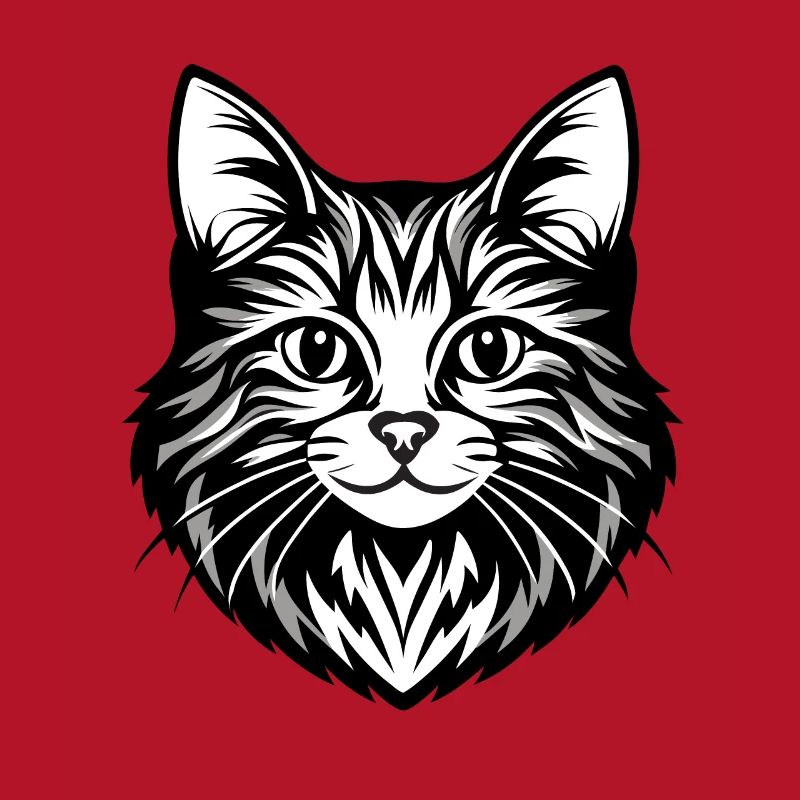 Illustration complexe de visage de chat