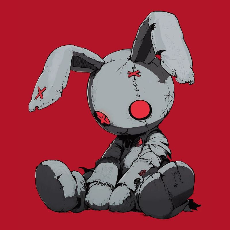 Goth Bunny Doll Bunny Gothic Doll Gift