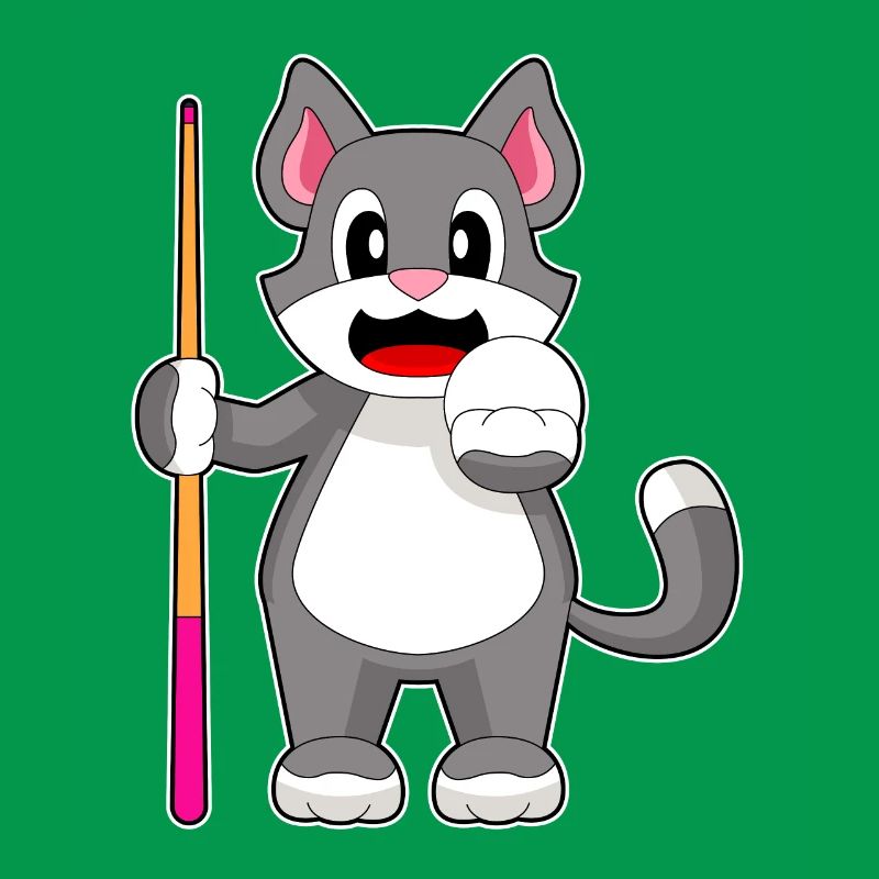 Queue de billard pour chat