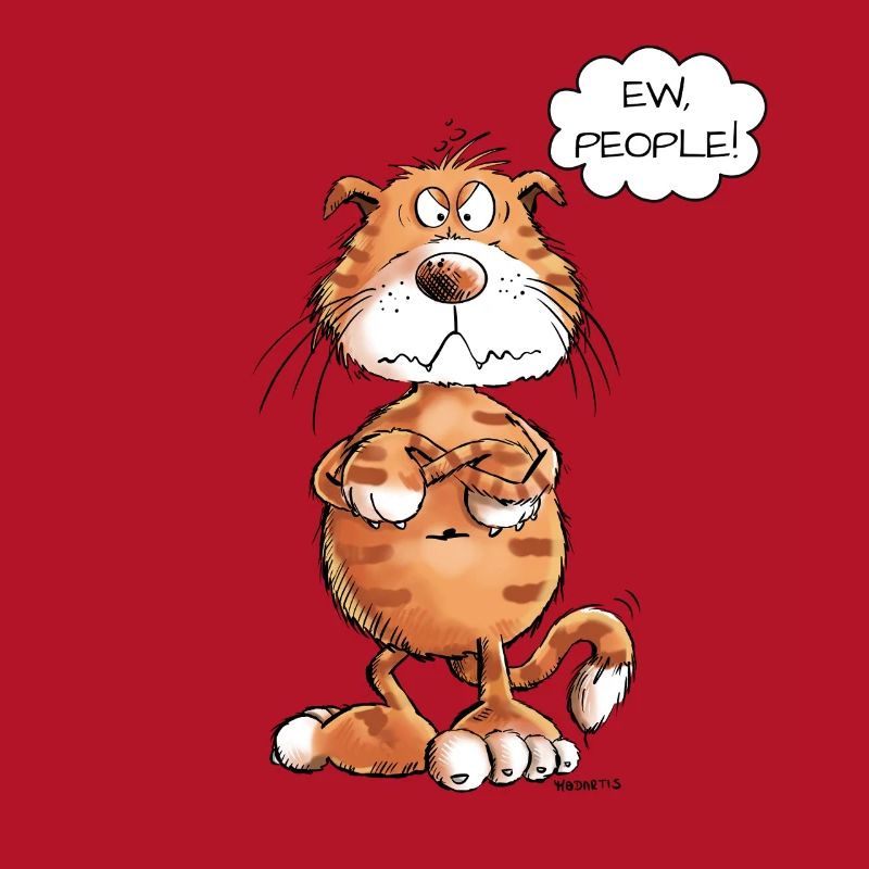 Grumpy Ew People Red Cat Saying Cats