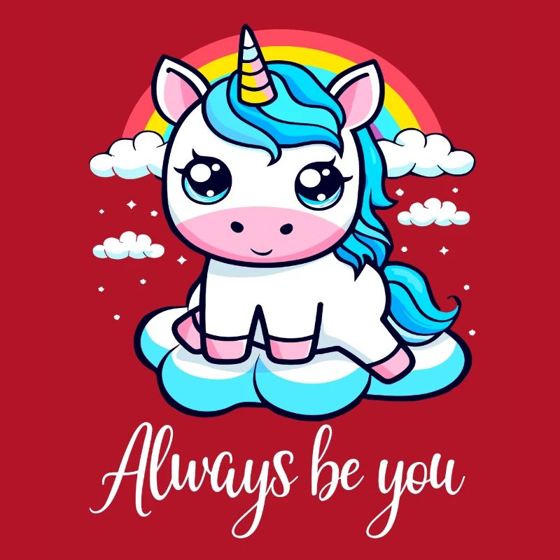 Süßes Einhorn mit Regenbogen - Always Be You