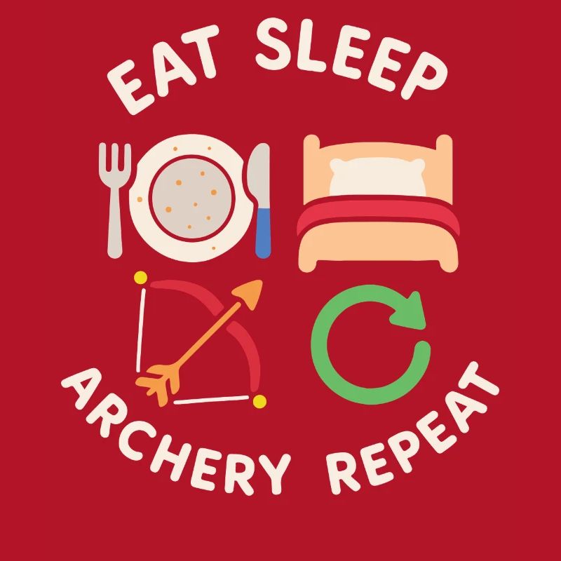 Eat Sleep Archery Repeat Funny Bogenschütze Bogen