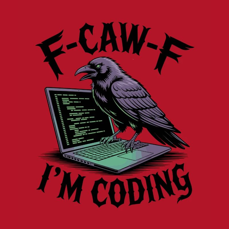 RabenCoder: Code Raven am Laptop