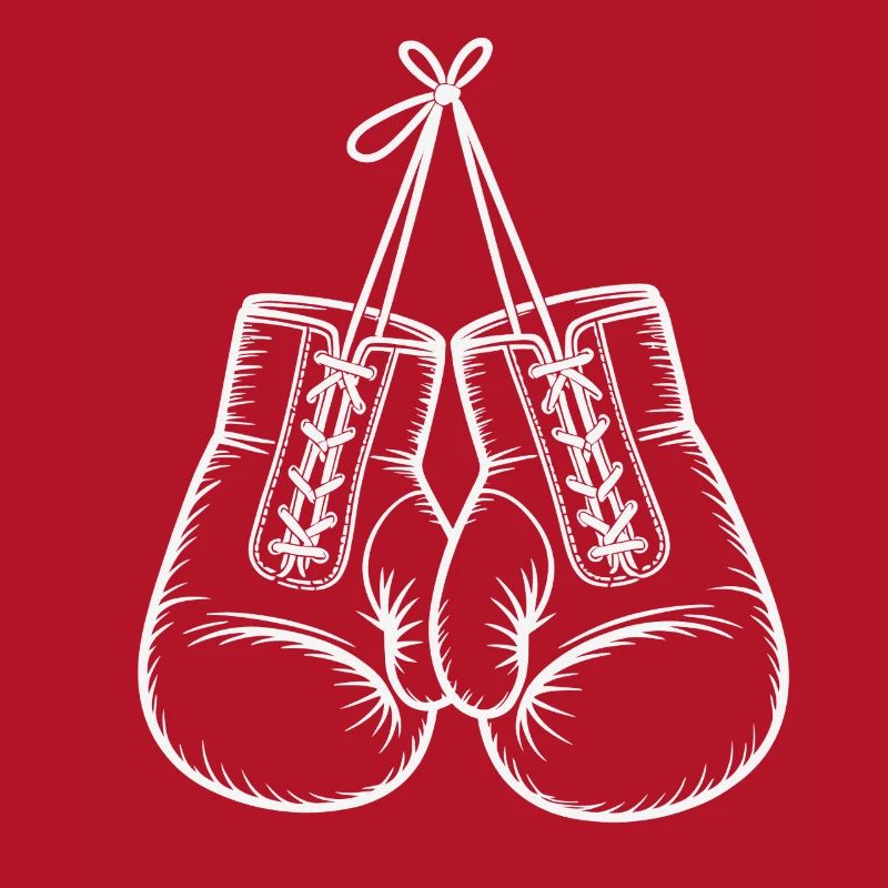 Duo de gants de boxe peints à la main